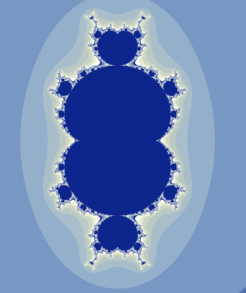 Multibrot fractal with a luminous core and petal-like structures.
